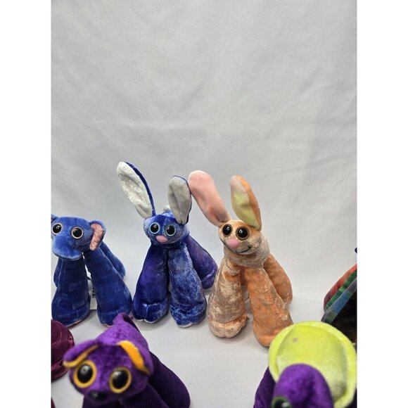 Lot Of 9 Limbo Legs 2000 6" Stuffed Animal Plush Toys- One Missing Eye Read - Picture 5 of 16